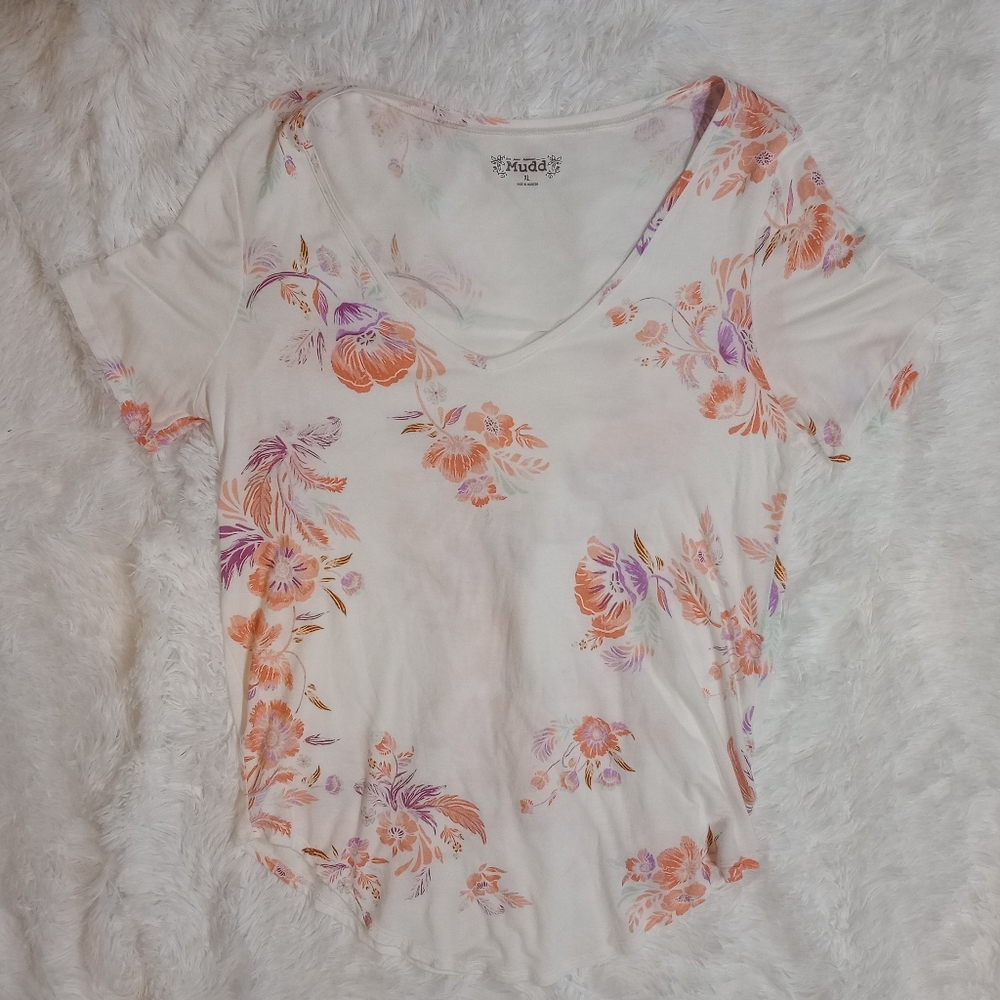 Mudd Short Sleeve Long T Shirt Women's Size XL